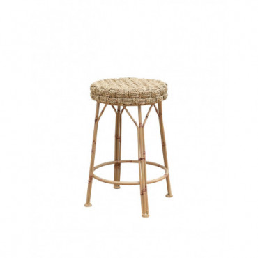 Tabouret Rond Immitation Bambou