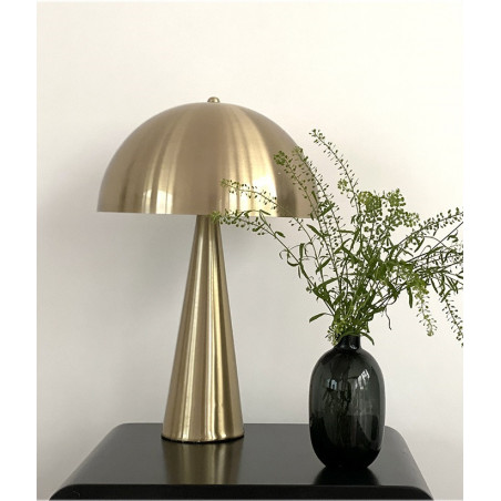 Lampe à poser design en métal doré Compatible ampoule LED E27