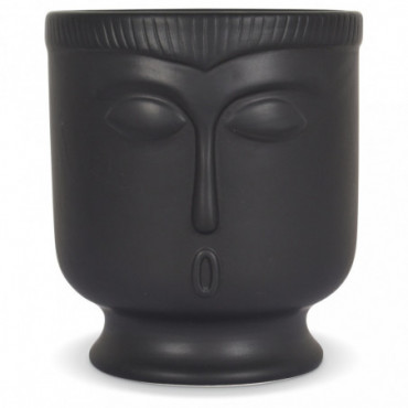Vase Ceramic Visage Icone Noir