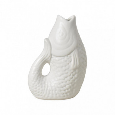 Vase Ceramic Poisson Blanc