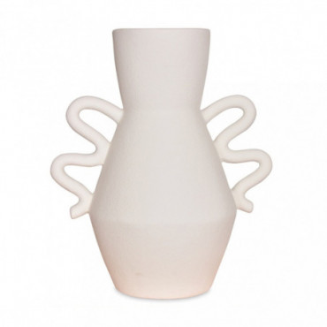 Vase Ceramic Wave Blanc