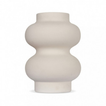Vase Ceramic Double Blanc Texturé