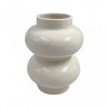 Vase Ceramic Double Blanc Cassé