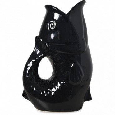 Vase Ceramic Poisson Grand Modèle Noir