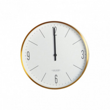 Horloge mural clock couture or/blanc