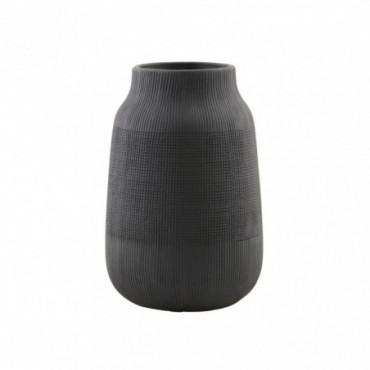 Vase groove noir