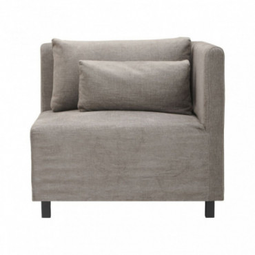 Sofa section d'angle hazel night gris/marron