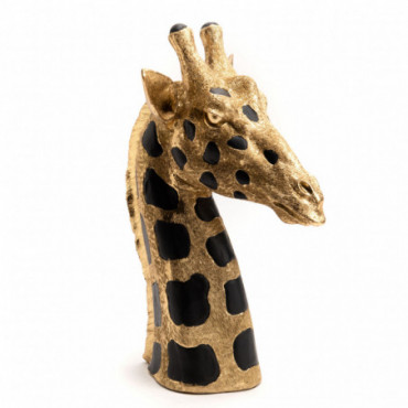 Tete Girafe Doree Taches Grand