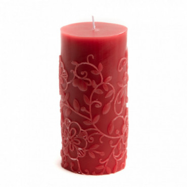 Bougie Florale Rouge Grand