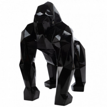 Gorille Origami Noir Brillant