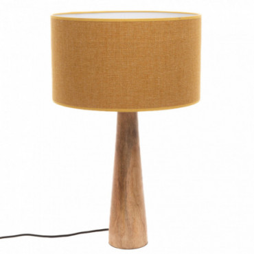 Lampe Woody Abat-jour Cylindre Moutarde - E27_15W