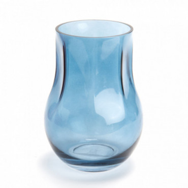 Vase Belly H16 Bleu