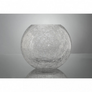 Vase Boule Craquele D20 Transparent