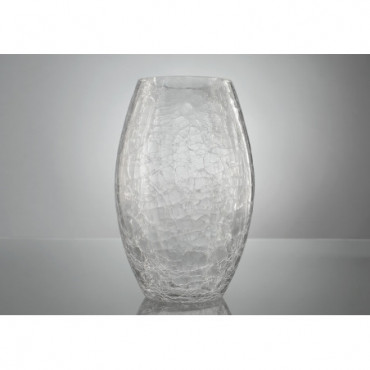 Vase Haut Craquele H23 Transparent