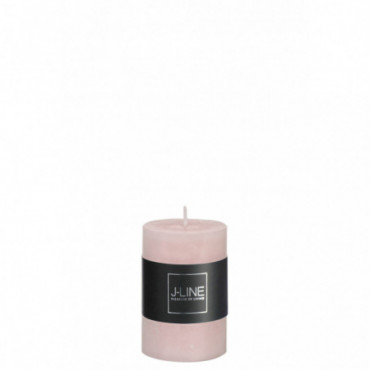 Bougie Cylindre Rose Poudre S18H