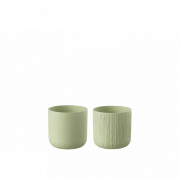 Cachepot Gen Ceramique Pistache Extra Petit x2