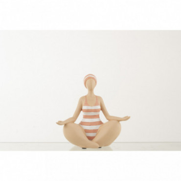 Femme Yoga Assis Poly Orange