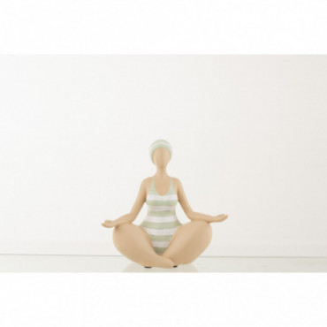 Femme Yoga Assis Poly Vert