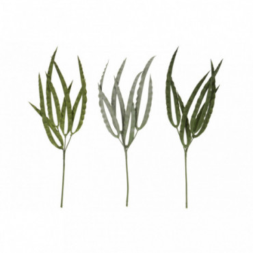 Branche Herbes Folles Plastique Vert x3