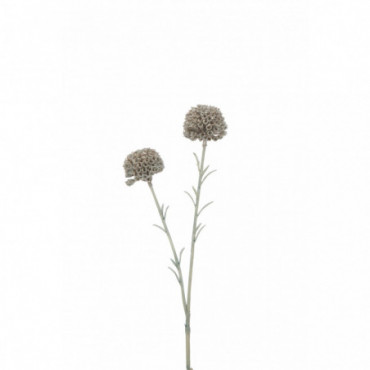 Branche Marigold 2 Fleurs + Paillettes Plastique Vert Clair