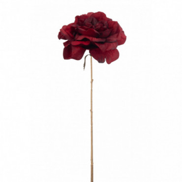 Rose 1 Tige Plastique Rouge/Or Grand