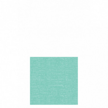 Paquet 16 Serviettes Papier Aspect Tissu Turquoise Petit