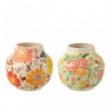 Vase Lacy Ceramic x2