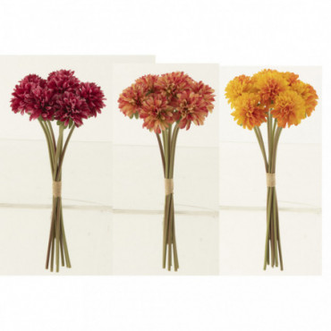 Bouquet Dahlia 7 Tetes Plastique Mix x3