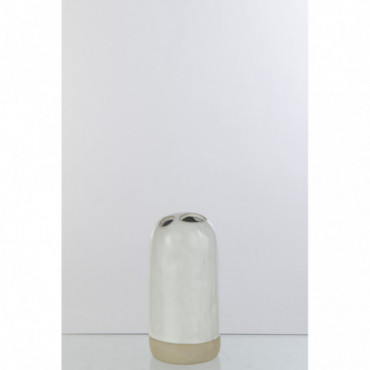 Vase 4 Holes Porcelain Blanc/Beige