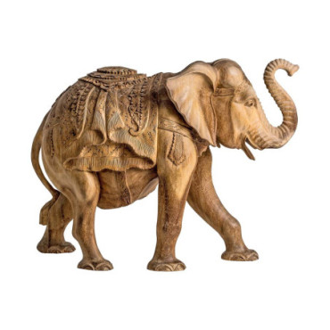 Figurine Elephant Naturel en Bois Tropical 66cm