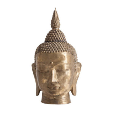 Buste Bouddha Doré en Bronze 65cm