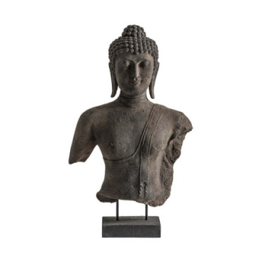 Buste Bouddha Gris en Ciment 90cm
