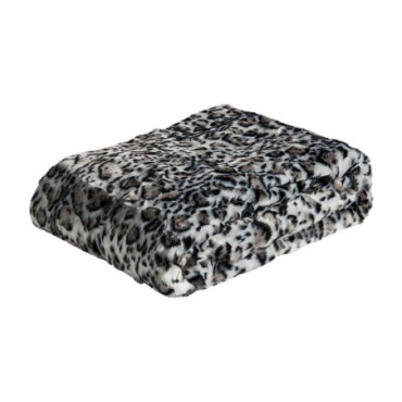 Couverture Leopardo Blanc Noir en Microfibre 220cm