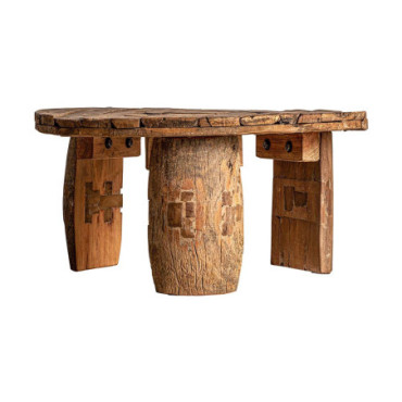 Table Basse Badai Naturel en Bois De Manguier Recyclé 76cm