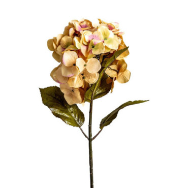 Fleur Hortensia Jaune en Plastique 80cm