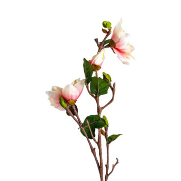 Fleur Yulan Blanc Rose en Plastique 101cm