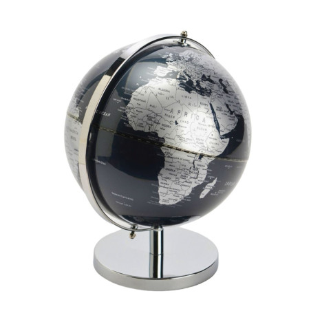 Globe Monde Noir/Silver