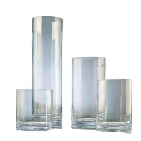 Vase Cylindrique Hauteur 32 Cm Diamètre 17 Cm Transparent
