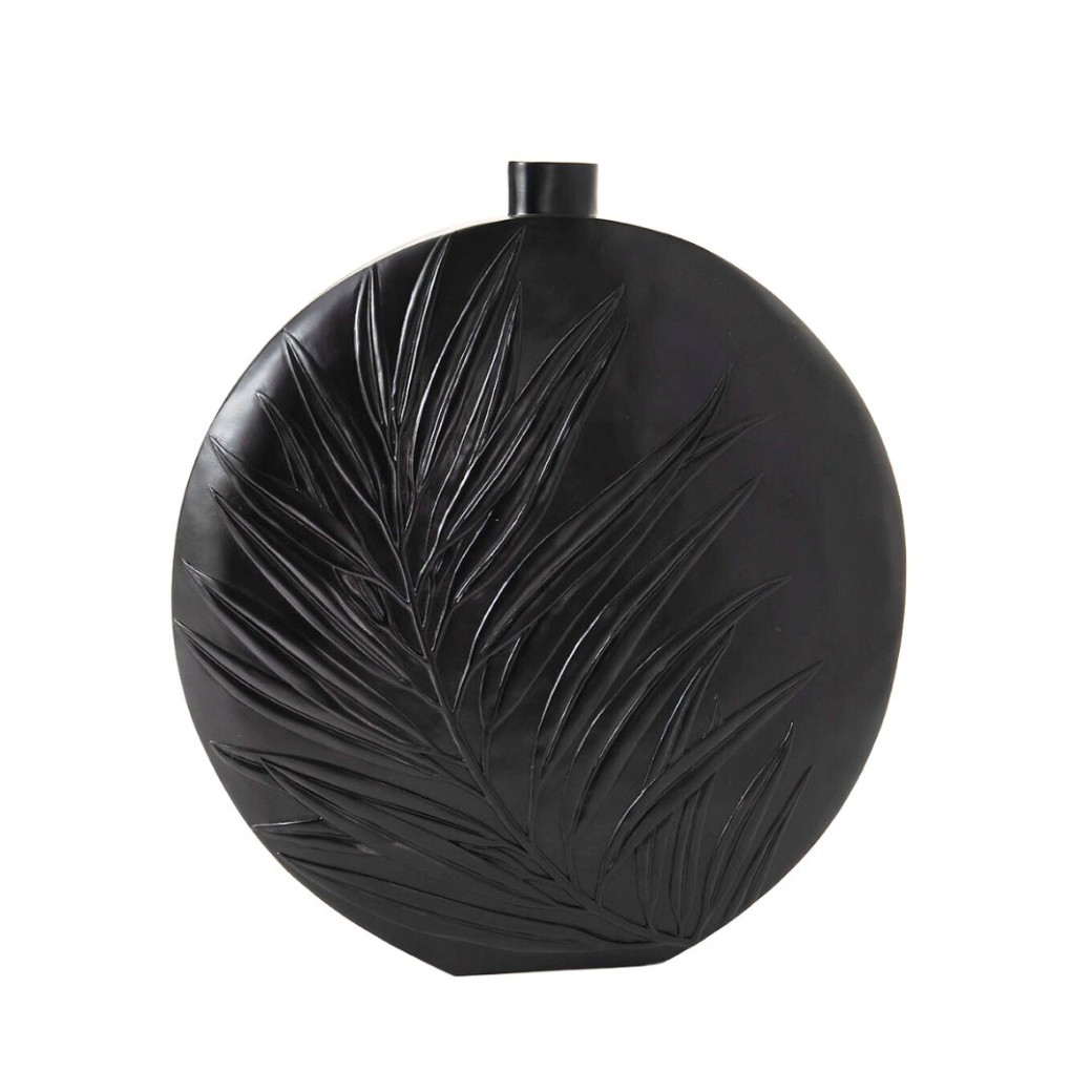 Vase Noir Feuille Hauteur 68 Cm