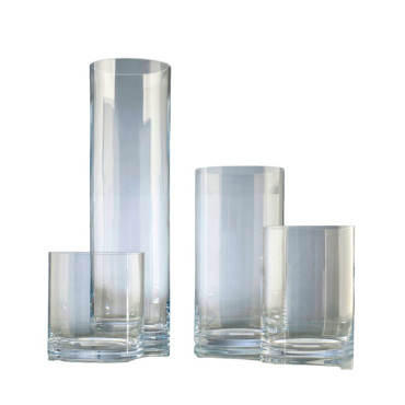 Vase Cylindre H21 D15 Transparent