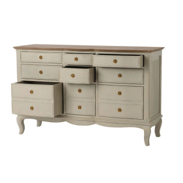 Commode 9 Tiroirs Beige Maddy