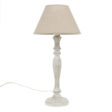 Lampe Helena Abat-jour Empire Lin Or - E27_15W
