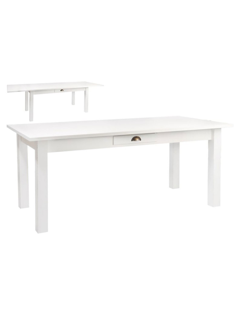 Table rectangulaire Escamotable Bois Blanc