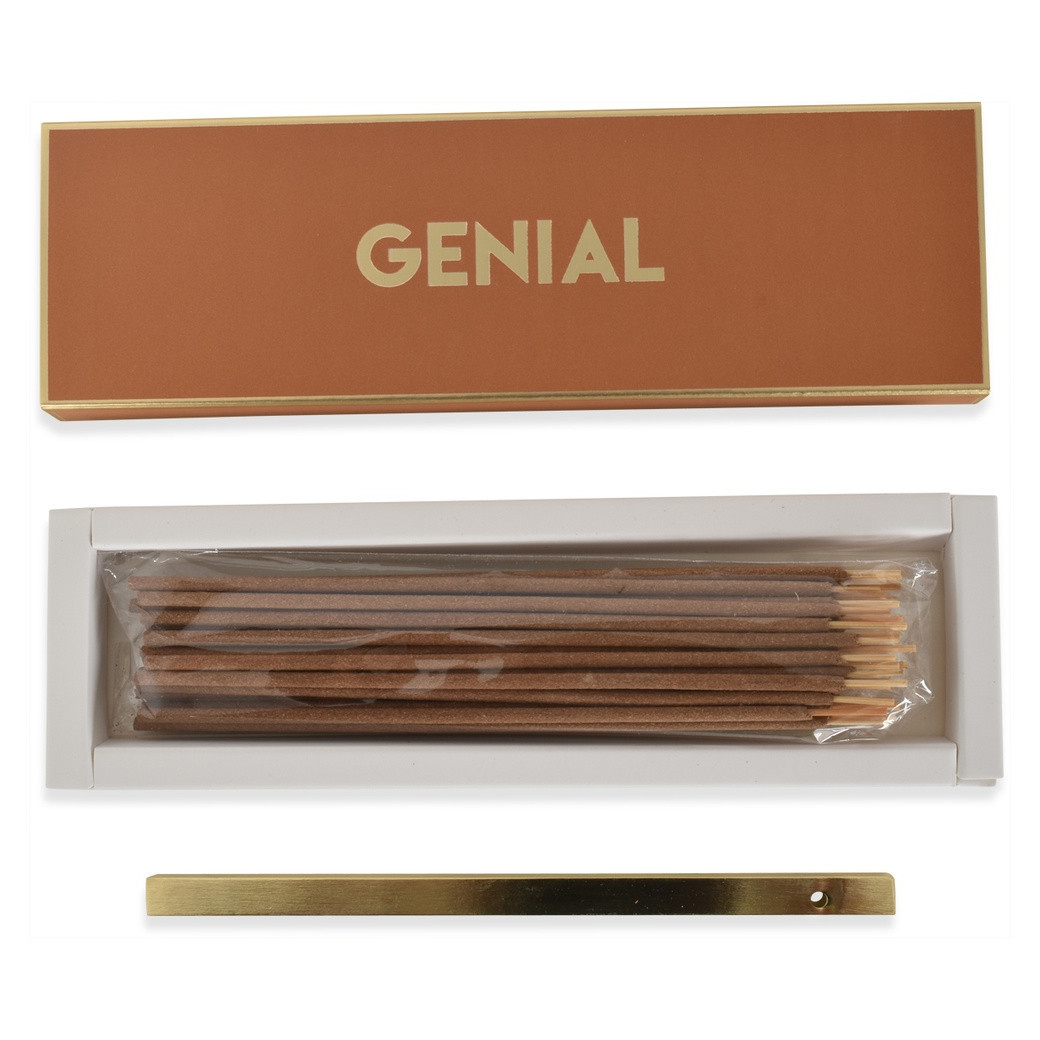 Encens bâtonnets Genial bois de santal cuir avec support Opjet 16020