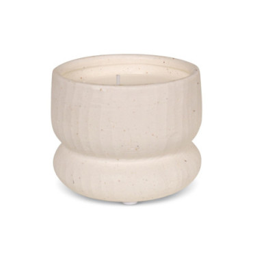 Bougie Pot Éclectic blanc texturé D10 H18cm