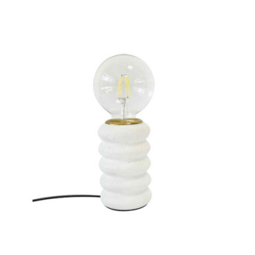 Lampe de table douceur texturée blanche D8 H13cm