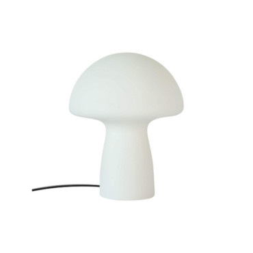 Lampe de table Pascale blanche satiné D16 H22cm