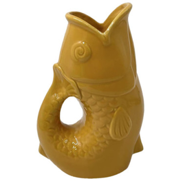 Vase ceramic Poisson gm safran L16,5 P11 H25,3cm