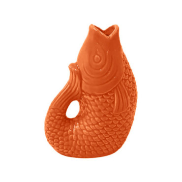 Vase ceramic Poisson pm orange L8,2 P5 H12cm