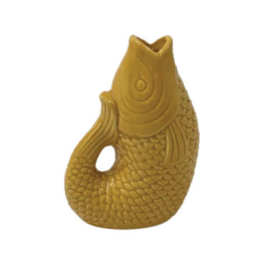 Vase ceramic Poisson pm safran L8,2 P5 H12cm